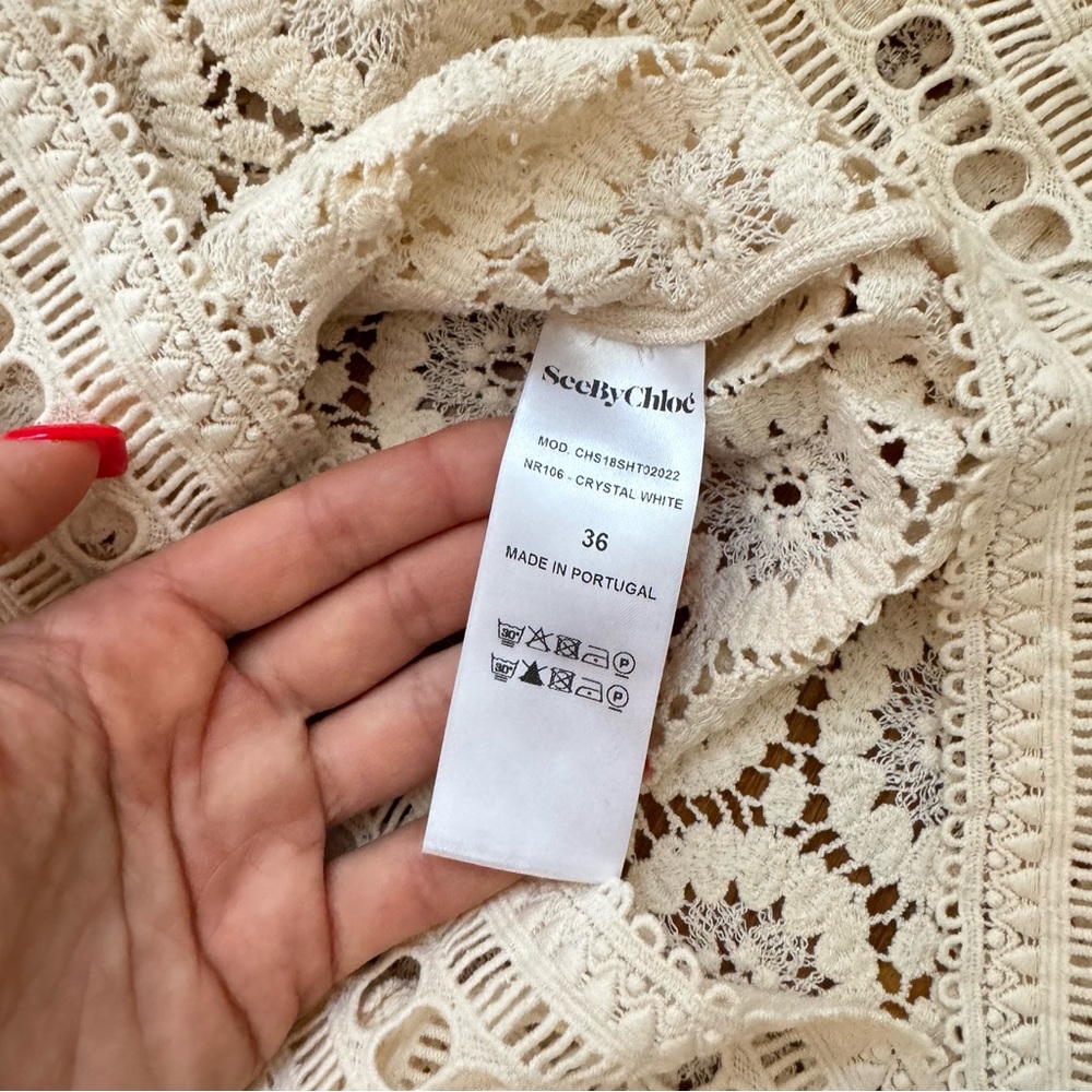 Chloe Cream Balloon Sleeve Top - Size XS/S (EU 36) - Picture 6 of 12